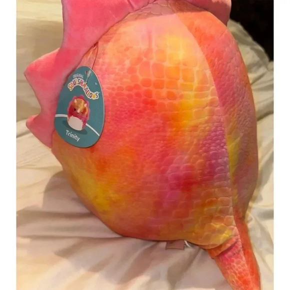 Original Squishmallows Trinity Pink Tie-Dye Triceratops 8" Plush Toy - Picture 2 of 7